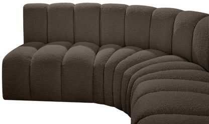 Arc - Boucle Fabric 7 Piece U-Shaped Modular Sofa