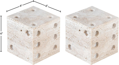 Dice - Travertine Decorative - Natural