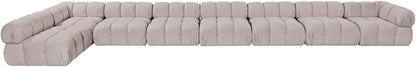 Orin - Velvet Performance Fabric Upholstered 8 Piece L-Shaped Sectional