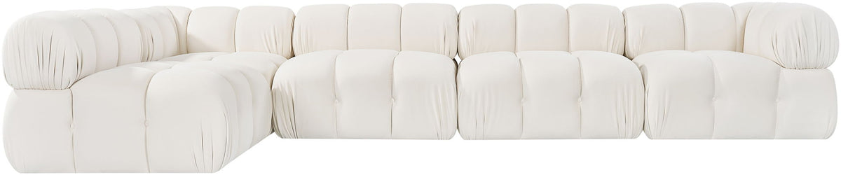 Orin - Velvet 5 Piece Modular Sectional