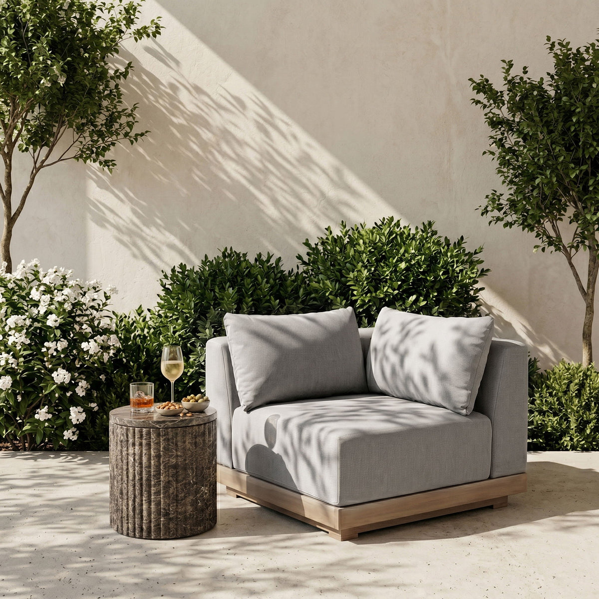 Solace - Olefin Performance Fabric Outdoor Patio Modular Corner Chair