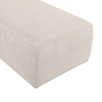 Zephyr - Linen Textured Fabric Upholstered Chaise - Painted Natural Base