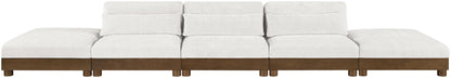 Turin - Chenille Fabric Upholstered Modular Sectional - Cream