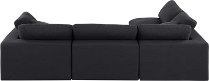 Comfy - 4 Piece Linen Fabric Modular Armless Sectional