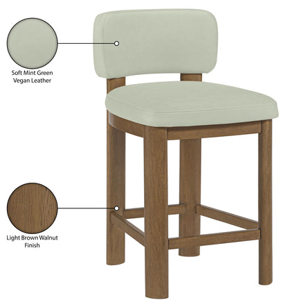Paloma - Faux Leather Upholstered Counter Stool (Set of 2) - Brown Frame