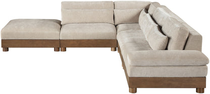 Turin - Chenille Fabric Upholstered Modular Sectional - Taupe