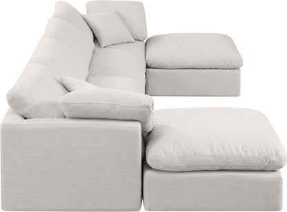 Indulge - Linen 6 Piece Modular Double Chaise Sectional