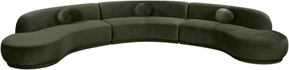 Avra - 177.5" Velvet Performance Fabric Upholstered Sectional