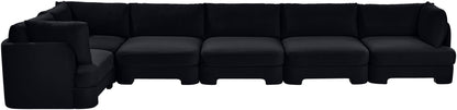 Hammond - Velvet Performance Fabric Upholstered 6 Piece L-Shaped Sectional
