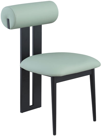 Dario - Faux Leather Dining Chair With Black Frame (Set of 2)