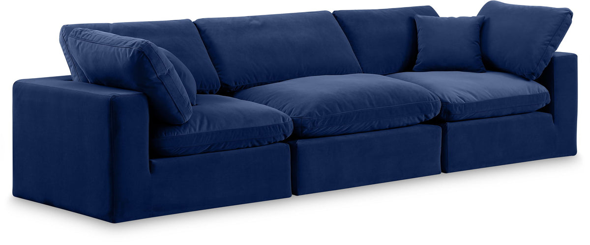 Comfy - Velvet Modular Sofa 3 Seats