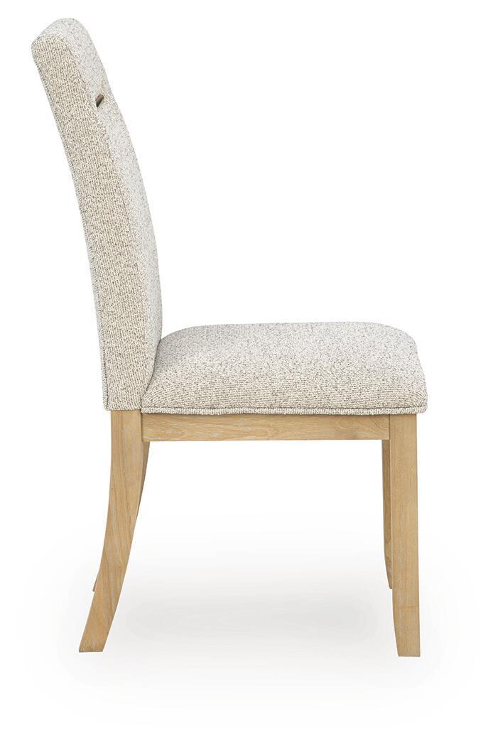 Lasinger - 5 Pc. - Dining Table And 4 Upholstered Side Chairs - Light Brown