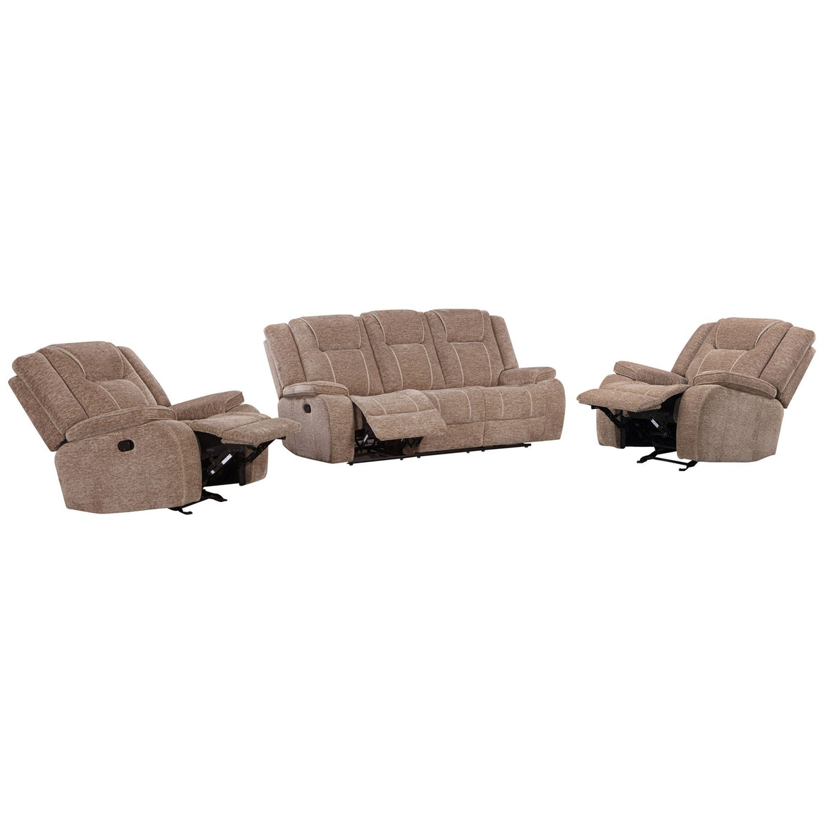 Bruno - Manual Sofa - Plush Tobacco