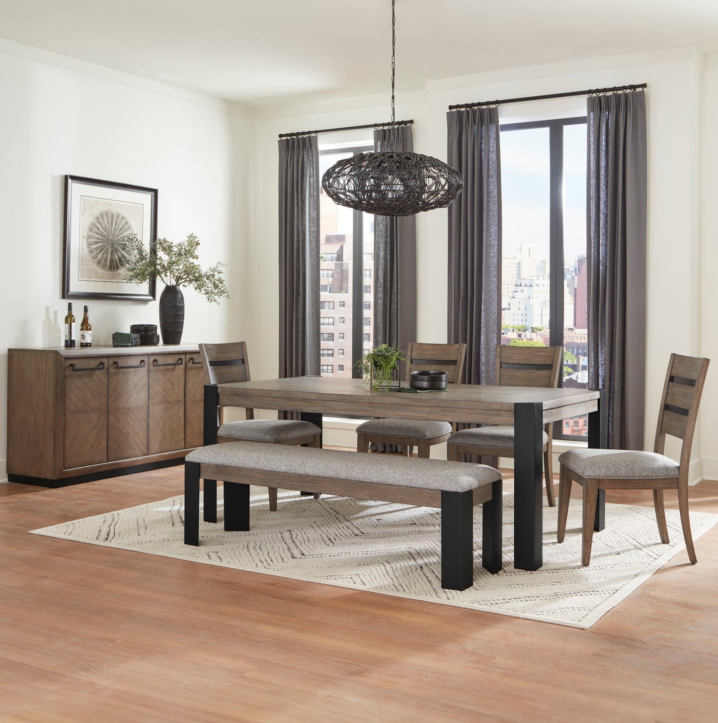 Cedar Fork - Rectangular Dining Table - Smoked Arabica