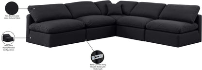 Indulge - Linen 5 Piece Modular Corner Armless Sectional