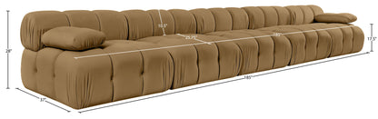 Orin - Velvet 5 Piece Modular Armless Sofa