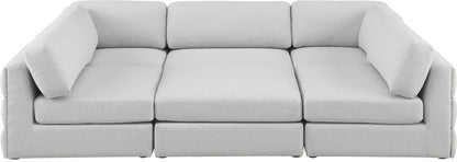 Beckham - 6 Piece Modular U-Shaped Armless Sectional