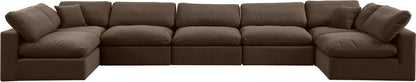 Comfy - 7 Piece Velvet Modular Armless Sectional