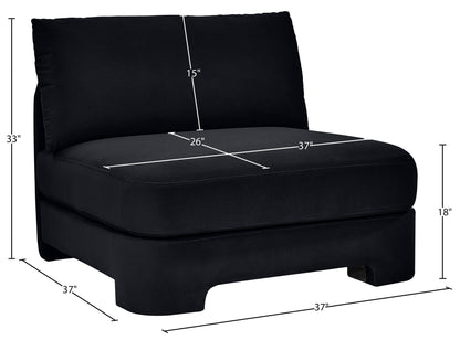 Hammond - Velvet Performance Fabric Upholstered Armless Chair