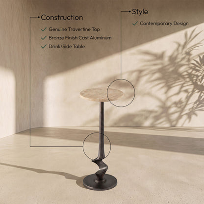Oxira - Aluminum End / Side Table