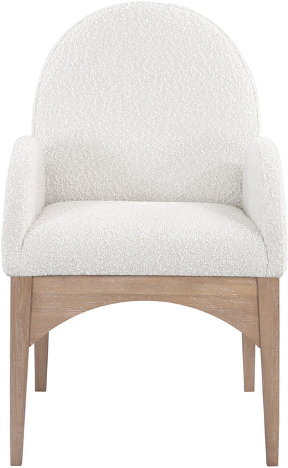 Waldorf - Boucle Dining Arm Chair With Natural Legs