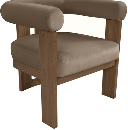 Arienzo - Performance Fabric Upholstered Accent Chair - Walnut Base