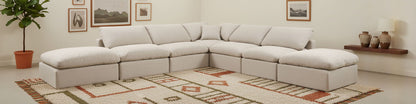 Indulge - Linen 6 Piece Modular Armless Sectional