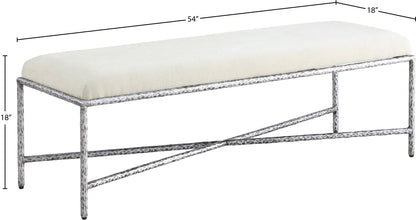 Valley - Bench With Silver Frame