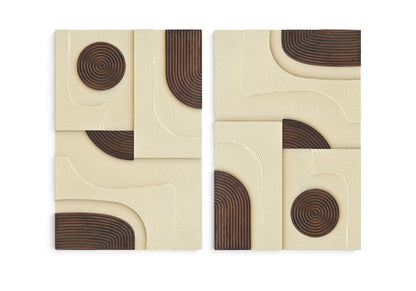 Element - Mango Wood 2 Piece Wall Art