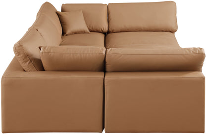 Comfy - 6 Piece Faux Leather Sectional
