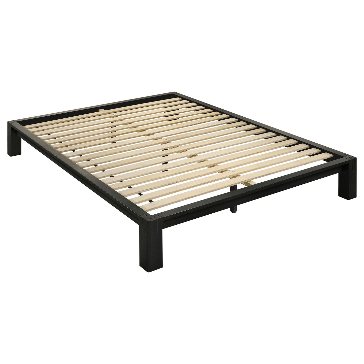 Gislen Queen Easy Assembly Wood Platform Bed Black