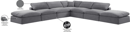 Comfy - 7 Piece Velvet Modular Corner Sectional