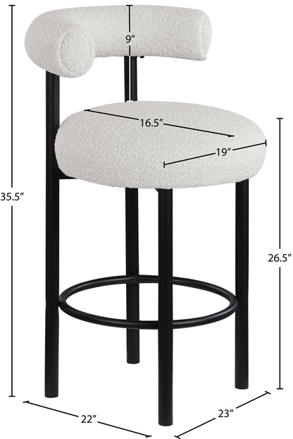 Bordeaux - Stool With Black Legs (Set of 2)