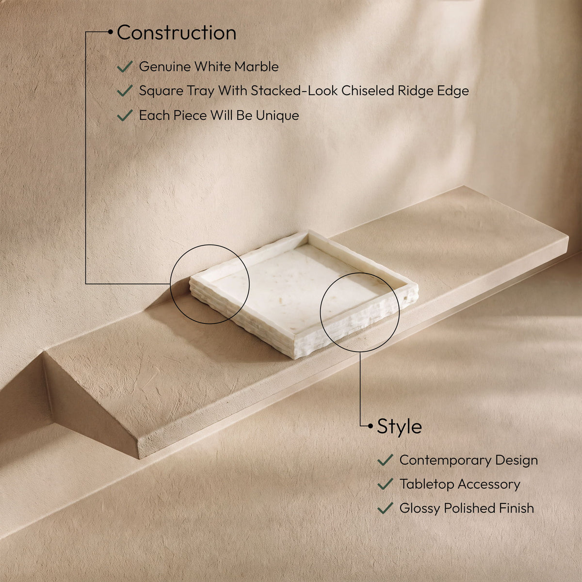 Chambers - Genuine Marble Tray