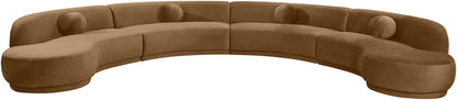 Avra - 189" Velvet Performance Fabric Upholstered Sectional