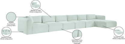 Shaggy - 6 Piece Modular Sectional With Chaise