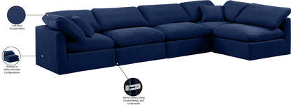 Indulge - Velvet 5 Piece Modular Sectional