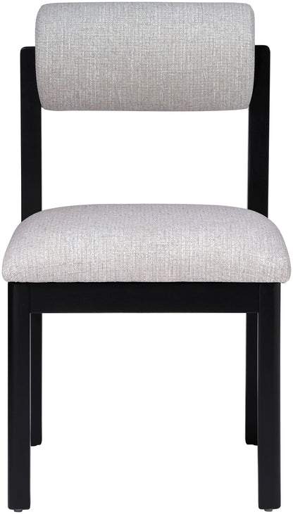 Roundhill - Fabric Dining Chair (Set of 2) - Black Frame