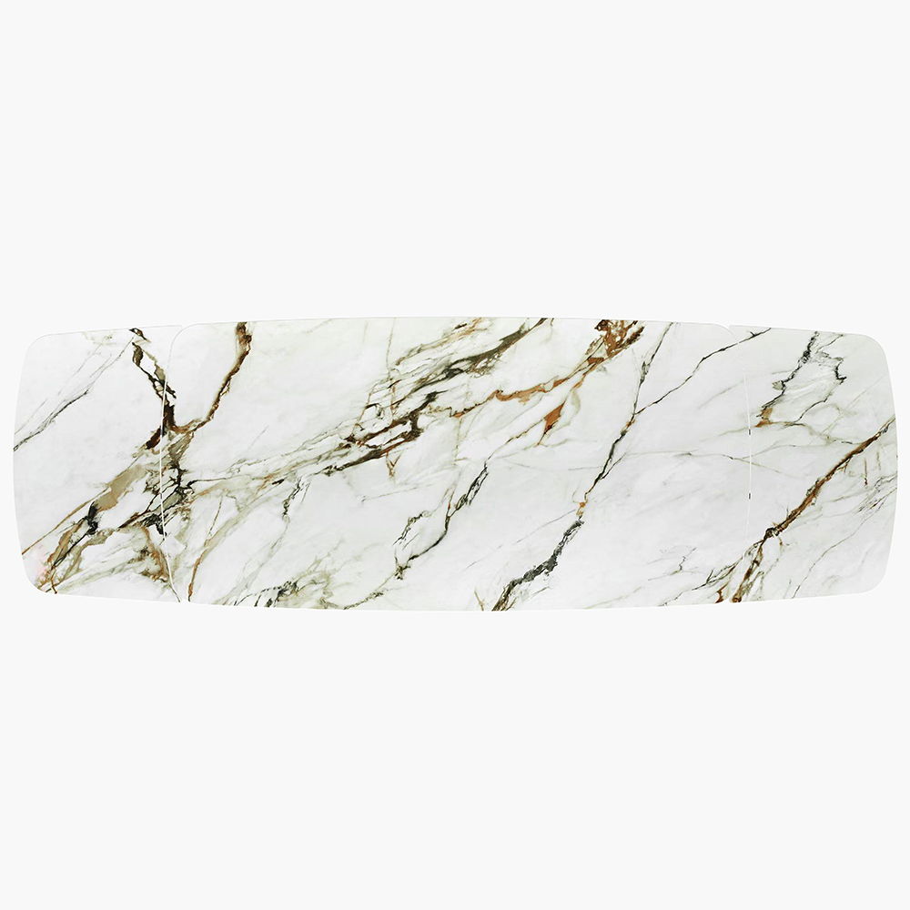 Cora - Dining Table - Ceramic Top & Golden Champange