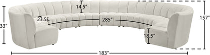 Infinity - 10 Piece Velvet Modular Sectional