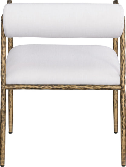 Axis - Linen Textured Cream Fabric Upholstered Dining Chair (Set of 2)