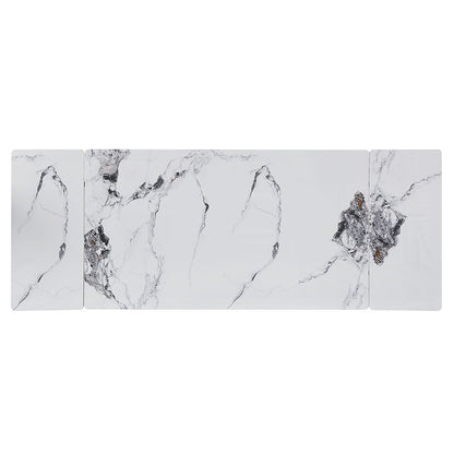 Damita - Ceramic Top Dining Table - White & Black