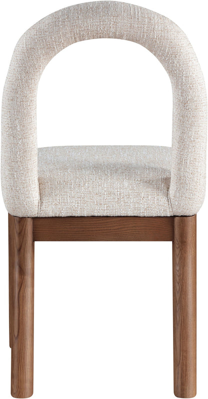 Conrad - Linen Dining Chair With Brown Legs