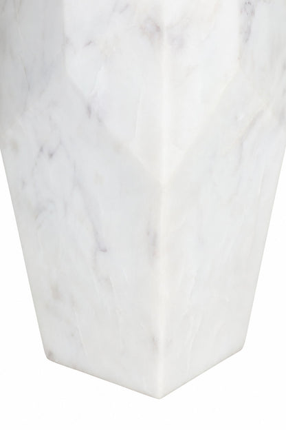 Seraphine - Genuine Marble And Linen Textured Fabric Table Lamp