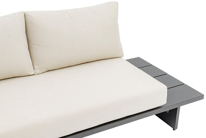 Maldives - 4 Piece Water Resistant Outdoor Patio Modular Sectional With Gray Base