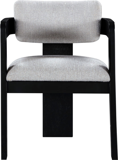 Sacha - Linen Dining Chair With Black Base (Set of 2)