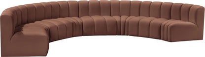 Arc - Faux Leather 8 Piece U-Shaped Modular Sofa