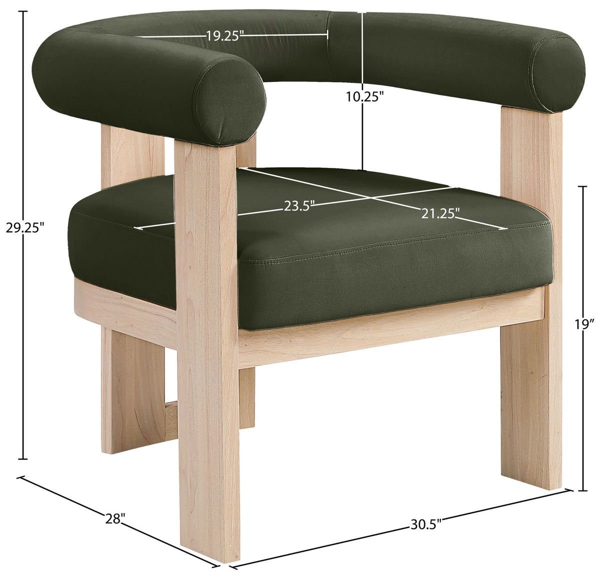 Arienzo - Performance Fabric Upholstered Accent Chair - Natural Base
