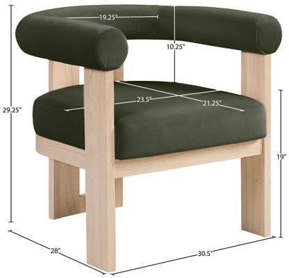 Arienzo - Performance Fabric Upholstered Accent Chair - Natural Base
