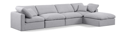 Indulge - Linen 5 Piece Modular Sectional With Chaise